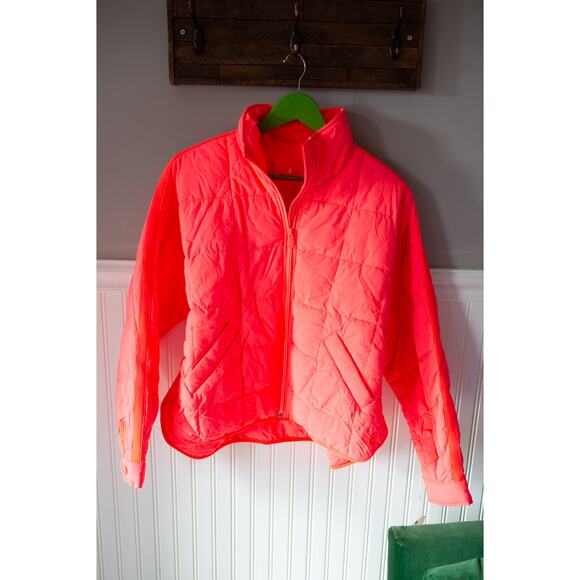 Free People Movement Pippa Packable Puffer Jacket Medium Watermelon Pink - Picture 2 of 3